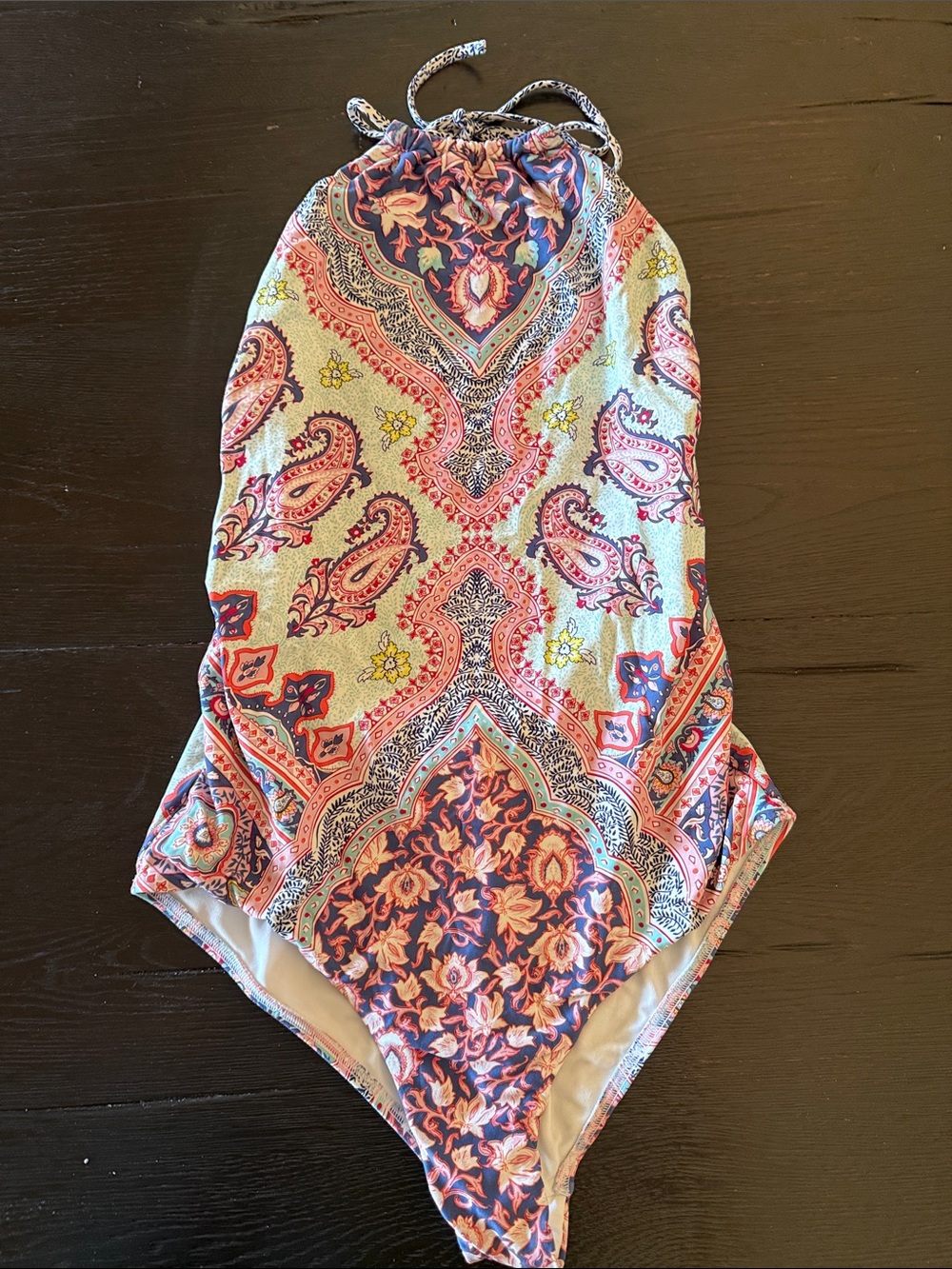 Billabong Multicolor Paisley Scoop Neck One-Piece